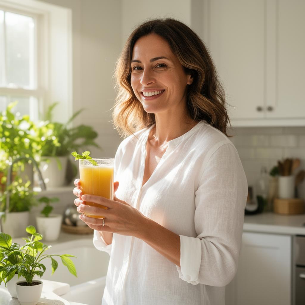 Healthy lifestyle with sea moss drink